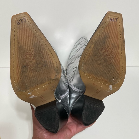 Vince Camuto Nedema Western Knee High Boot in Metallic Silver - Picture 17 of 17